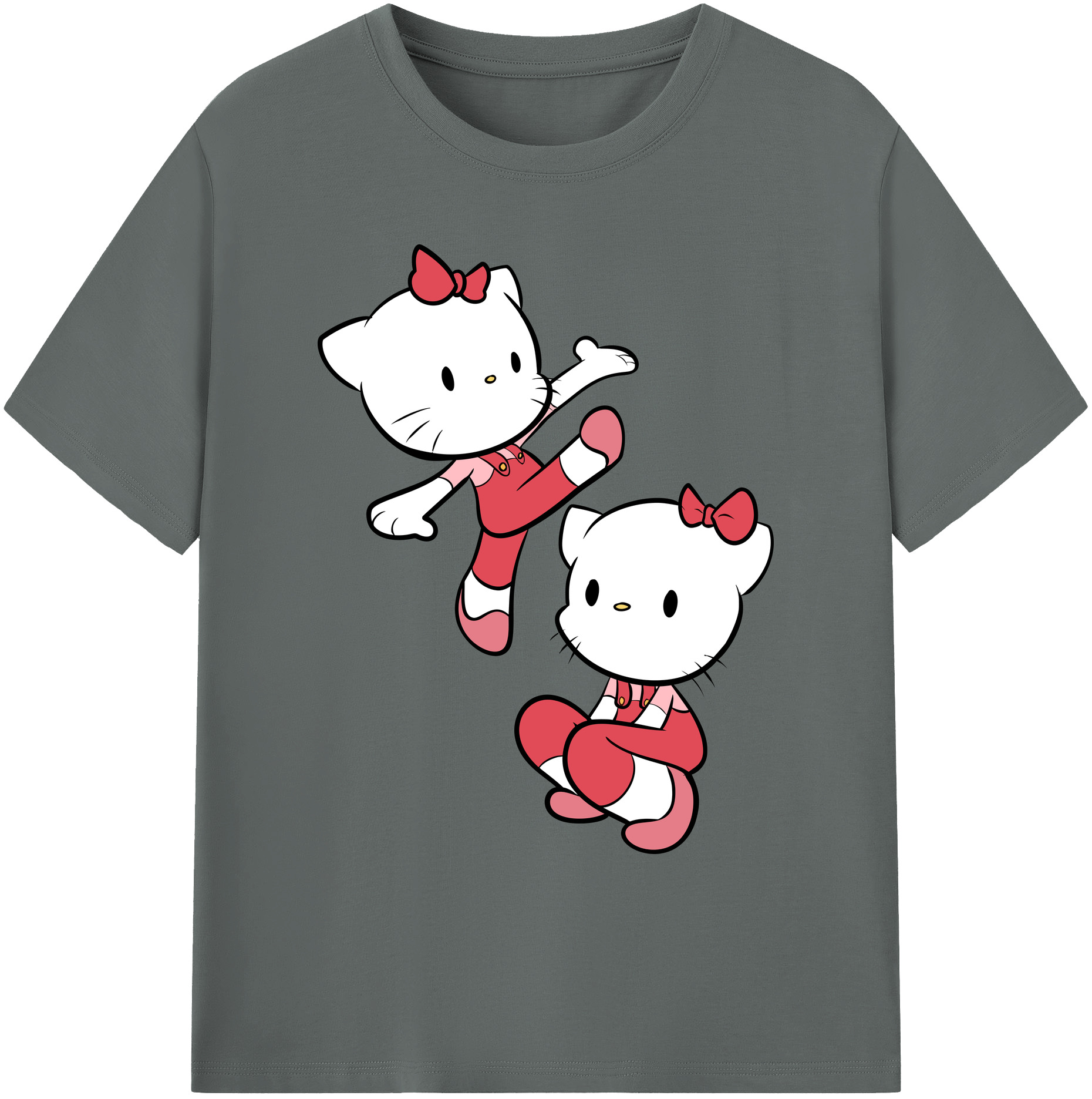 （画像用） Hello Kitty ハローキティ 綿100％ メンズ半袖Tシャツ｜肌触りやわらか＆通気性